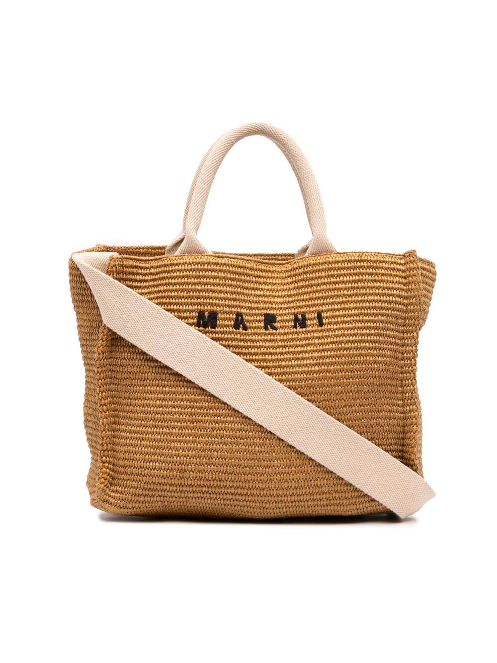 Marni Small Raffia Effect East West #358067M37B